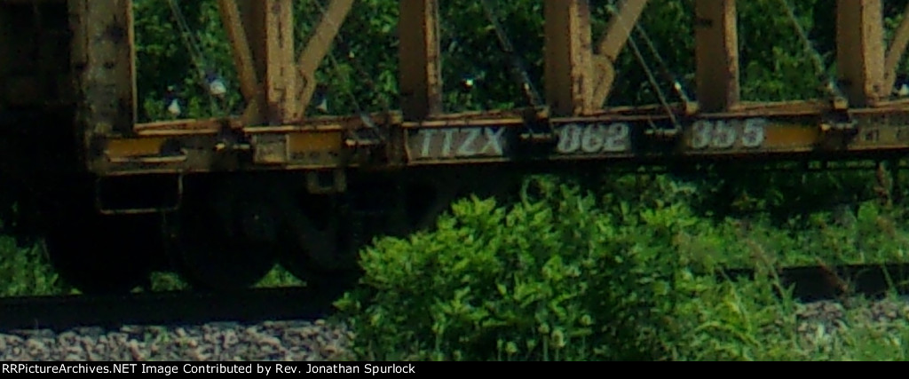 TTZX 862355, detail of car number